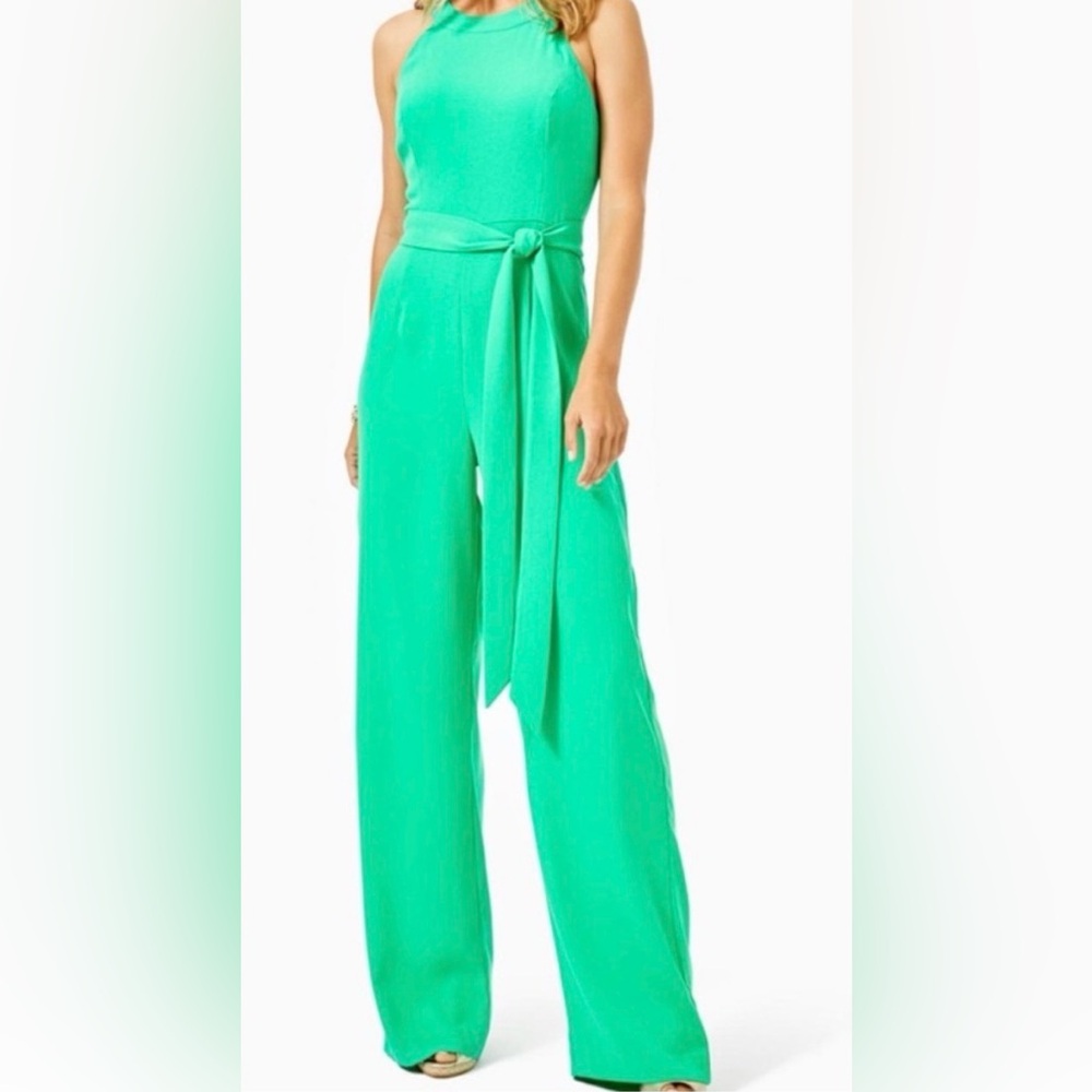 NWT Lily Pulitzer Jumpsuit -Kelly green size 6 missing sash